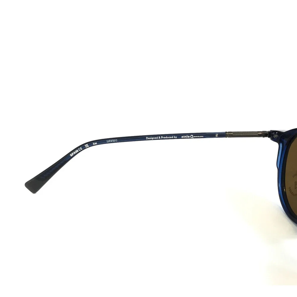 Etnia Barcelona Sunglasses FLAMINGO BLBR Blue Brown Frames with Brown Polarized